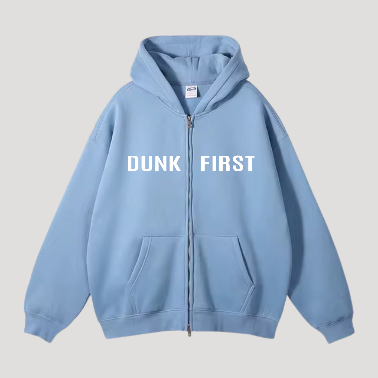 Sweat shirt à capuche zippé Dunk First Passenger Bleu glacier
