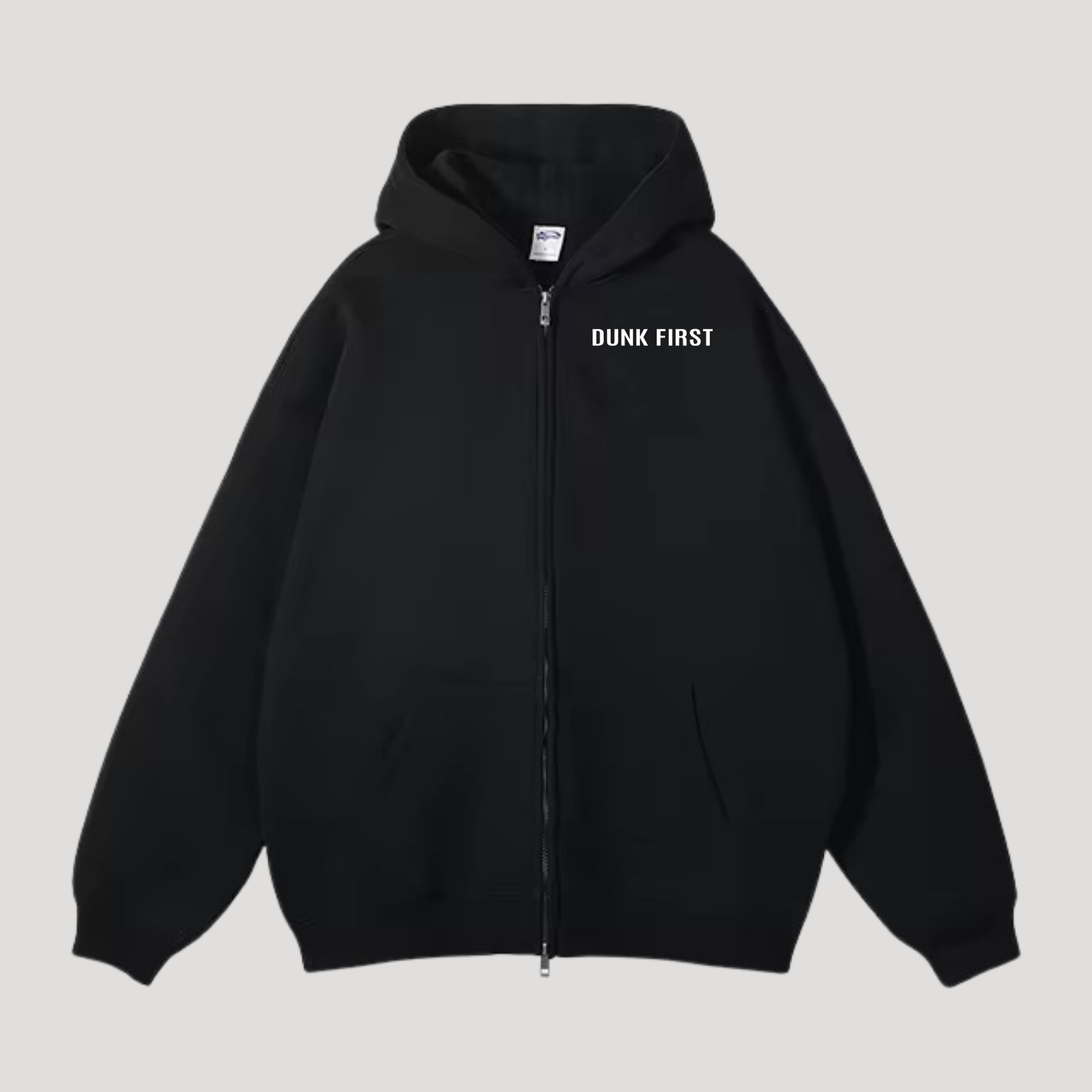 Sweat shirt zip à capuche Dunk First passenger noir ébène